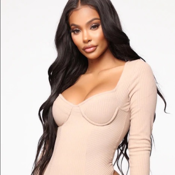 COPY - Fashion nova - Pauline Long sleeve Bodysuit (Beige) tagged zara for expo… - Picture 5 of 7